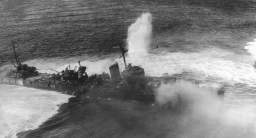 P029450 - Mikazuki under attack off Cape Gloucester, 3rd B.G., 5th A.A.F., 28 July, 1943..jpg